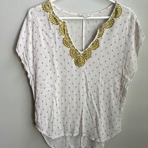 Cream embroidered top!